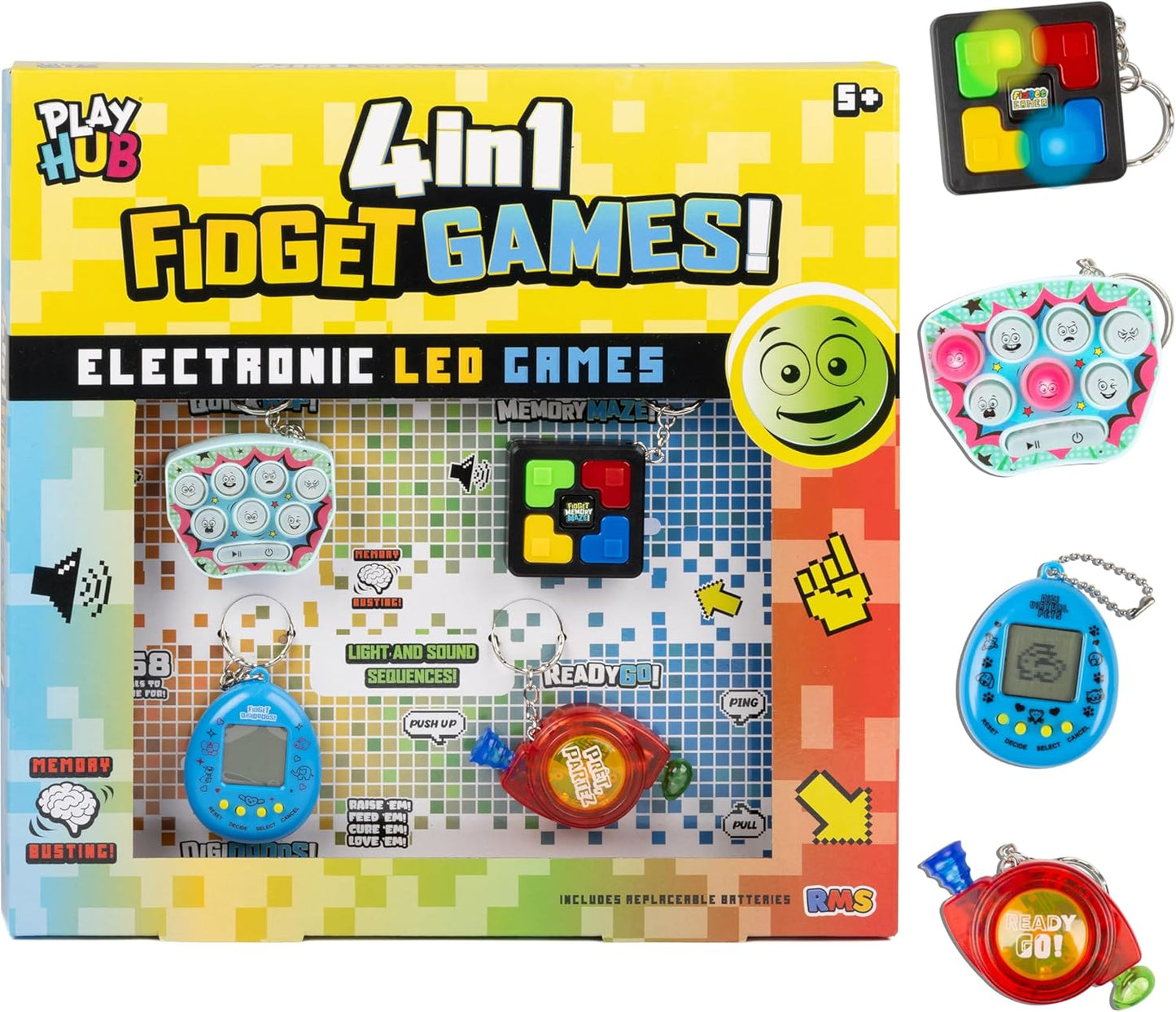 Set of 4 Handheld Electronic Fidget Games - Anilas UK