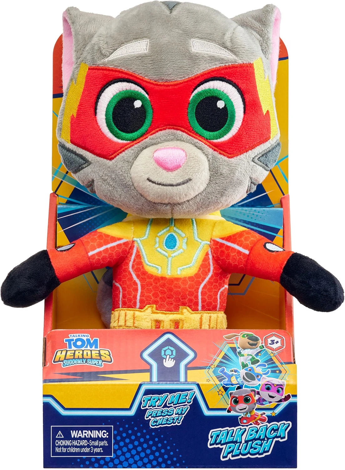 Talking Tom Heroes Suddenly Super Interactive Plush Toy 28cm