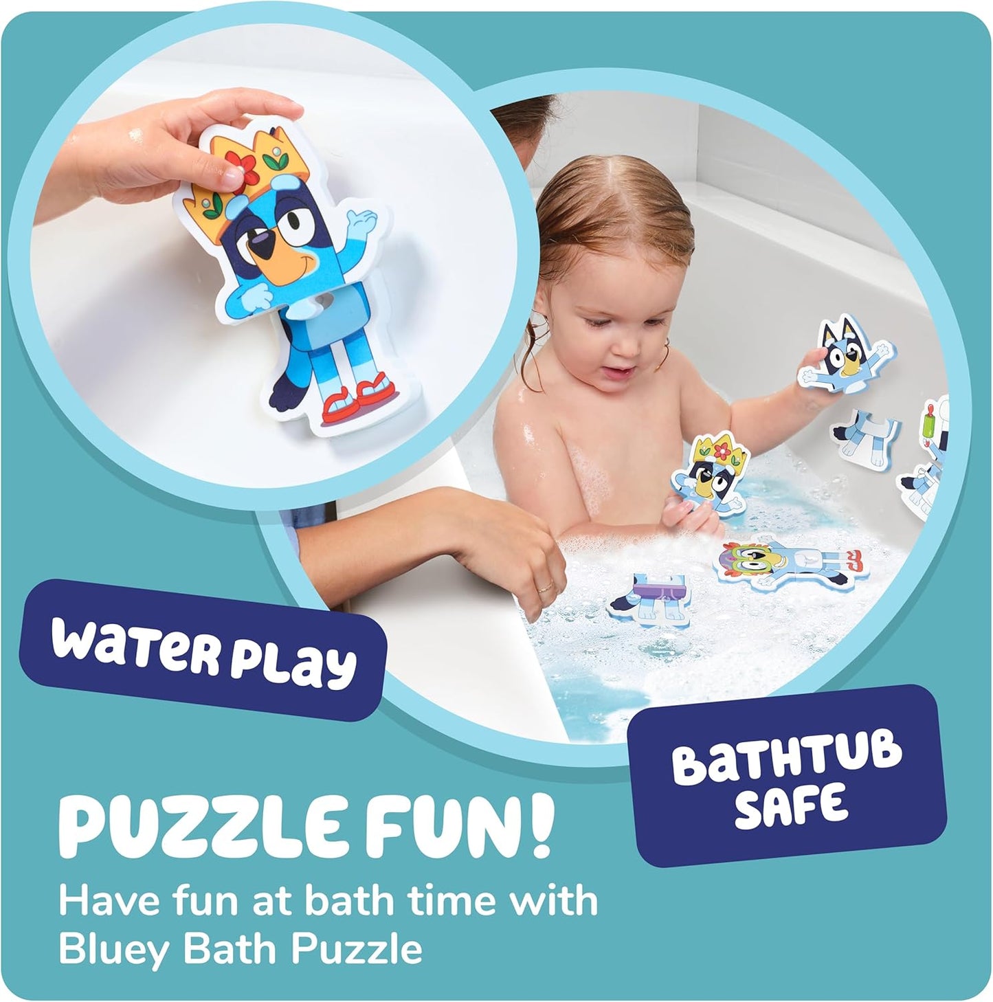 Bluey Bath Puzzle – 8-Piece Foam Jigsaw Set