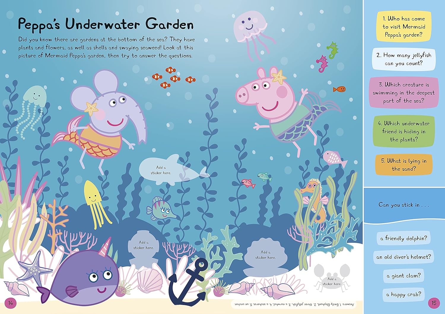 Peppa's Underwater Friends Sticker Activity Book - Anilas UK
