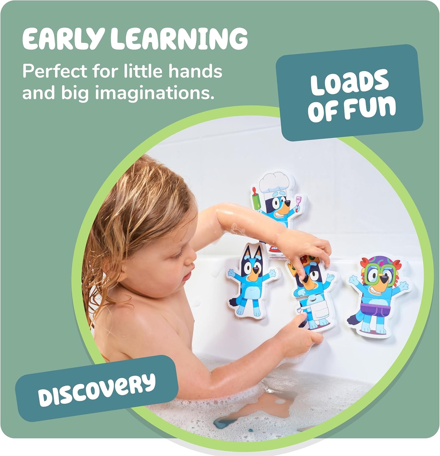 Bluey Bath Puzzle – 8-Piece Foam Jigsaw Set