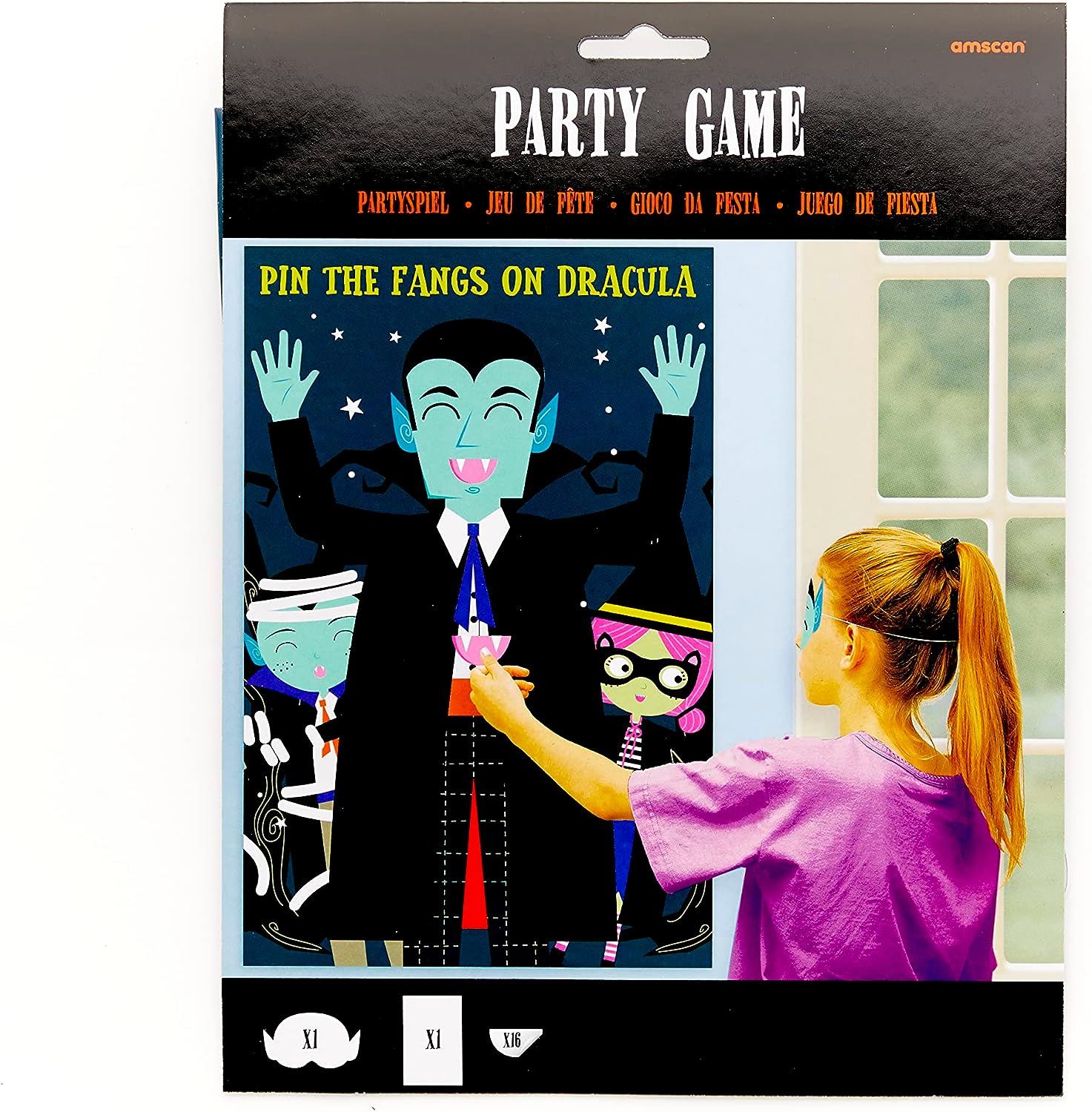 Halloween Pin the Fangs on Dracula Game - Anilas UK