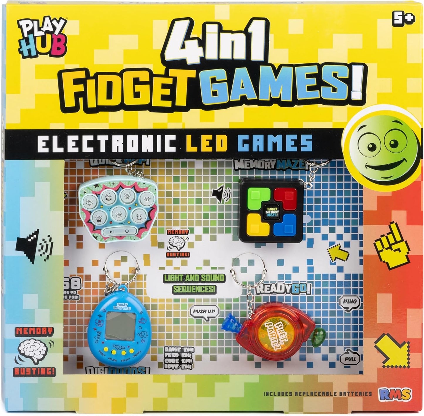 Set of 4 Handheld Electronic Fidget Games - Anilas UK