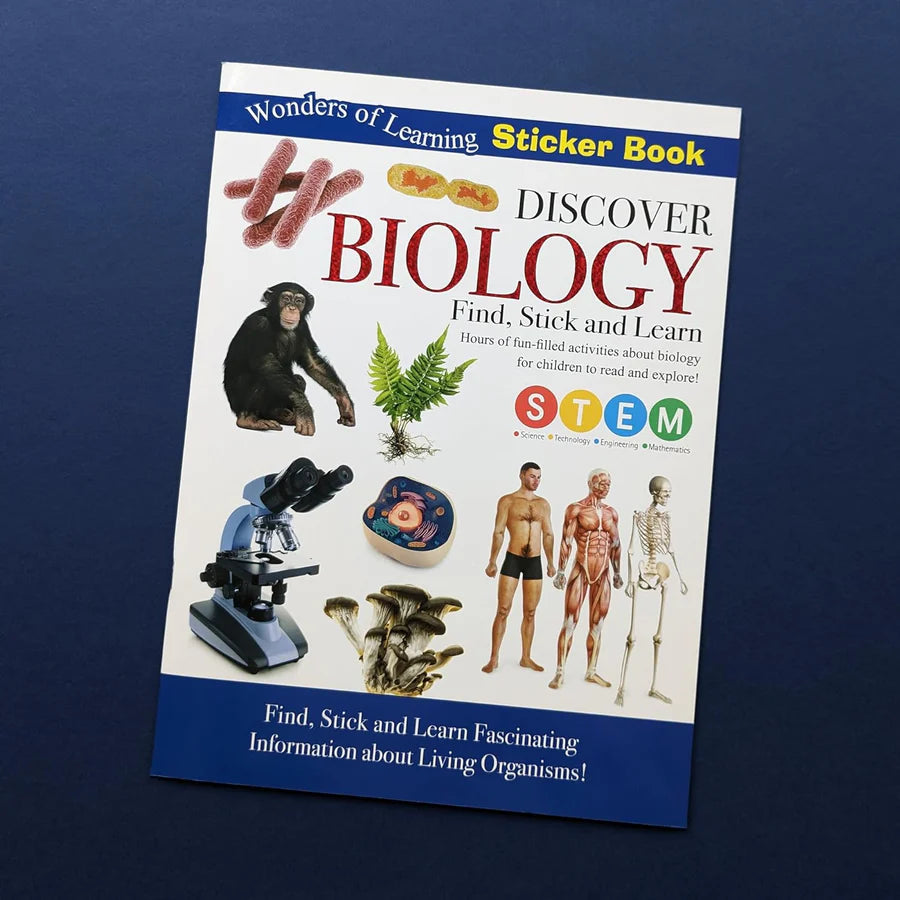 Discover Biology Sticker Book - Find, Stick and Learn - Anilas UK