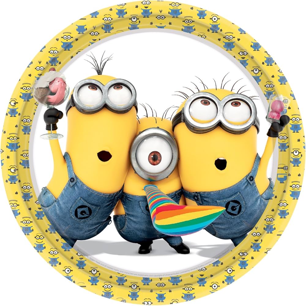 Minions Party Paper Plates (Pack of 8) - Anilas UK