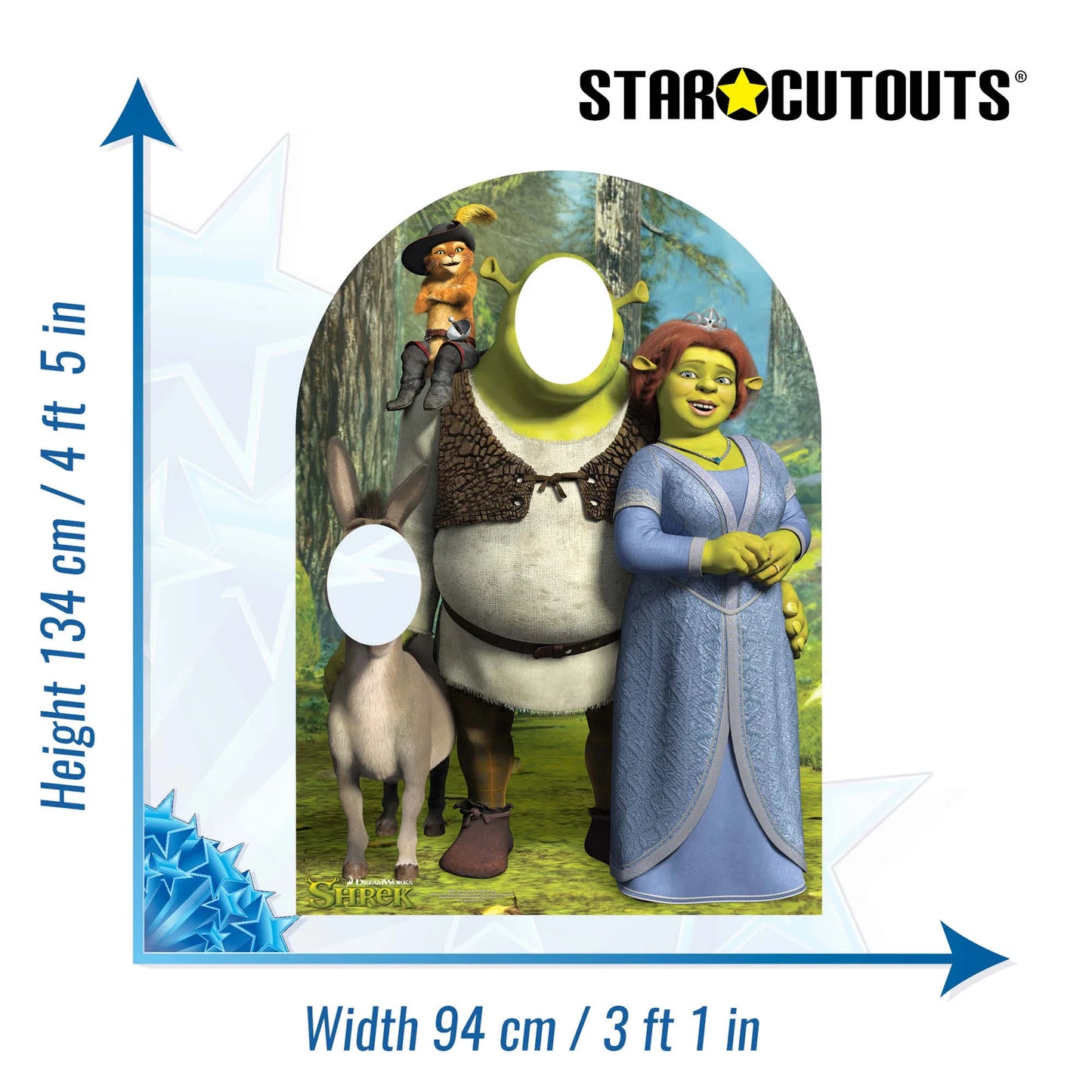 Shrek Stand-in Cardboard Cut Out Height 134cm