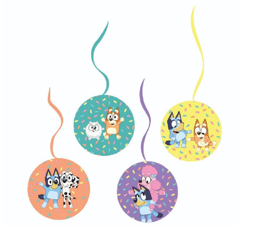 Bluey Swirl Hanging Party Decorations