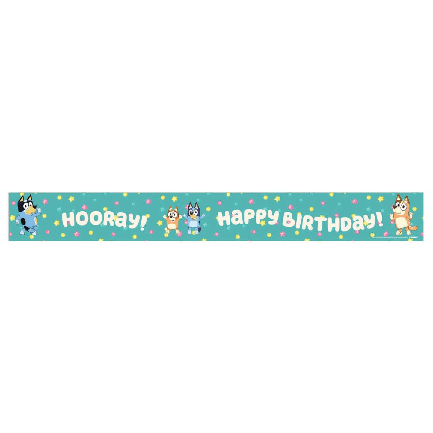 Bluey Paper Happy Birthday Party Banner With Foil Coating