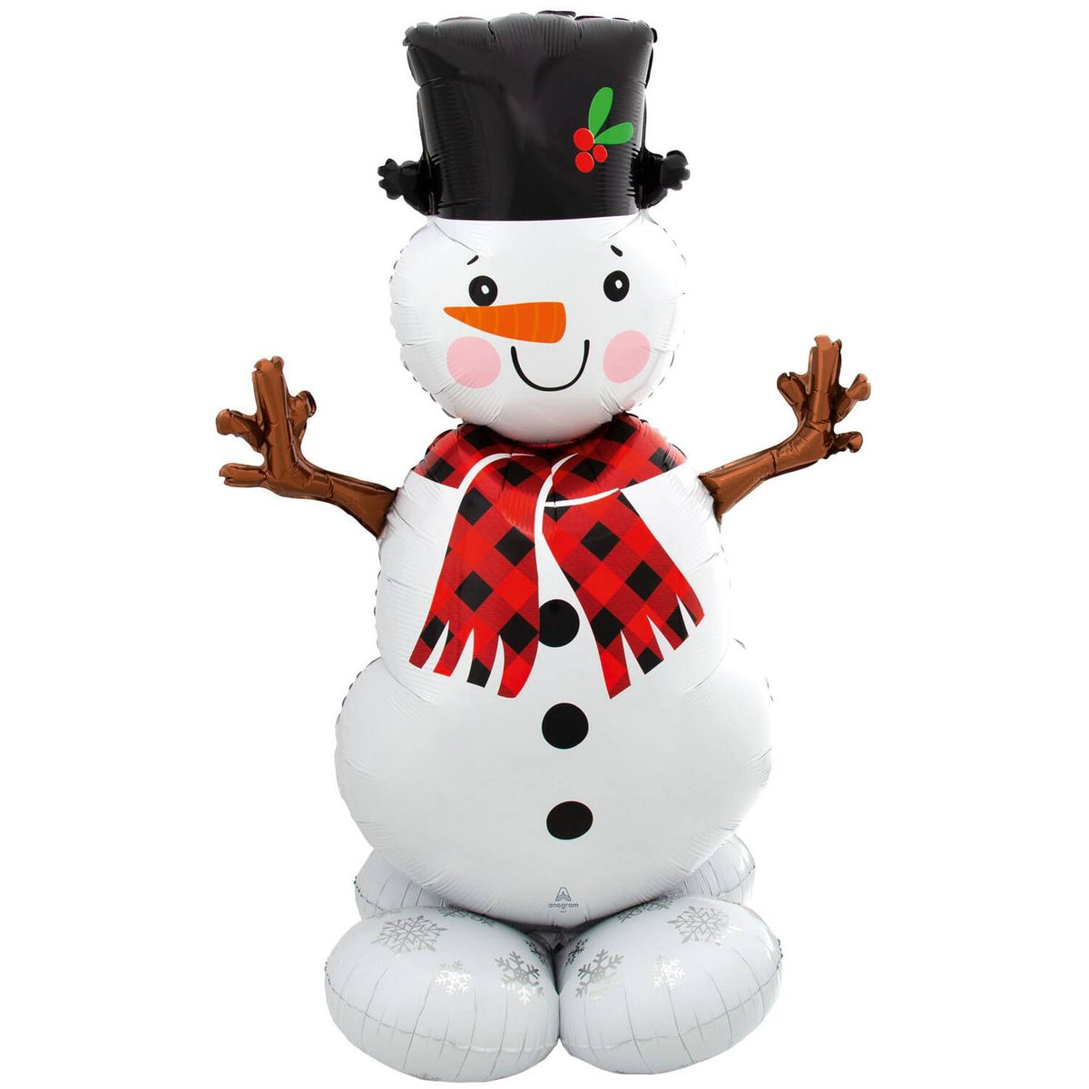 Snowman Airloonz Floor Standing Foil Balloon 88 x 139 cm