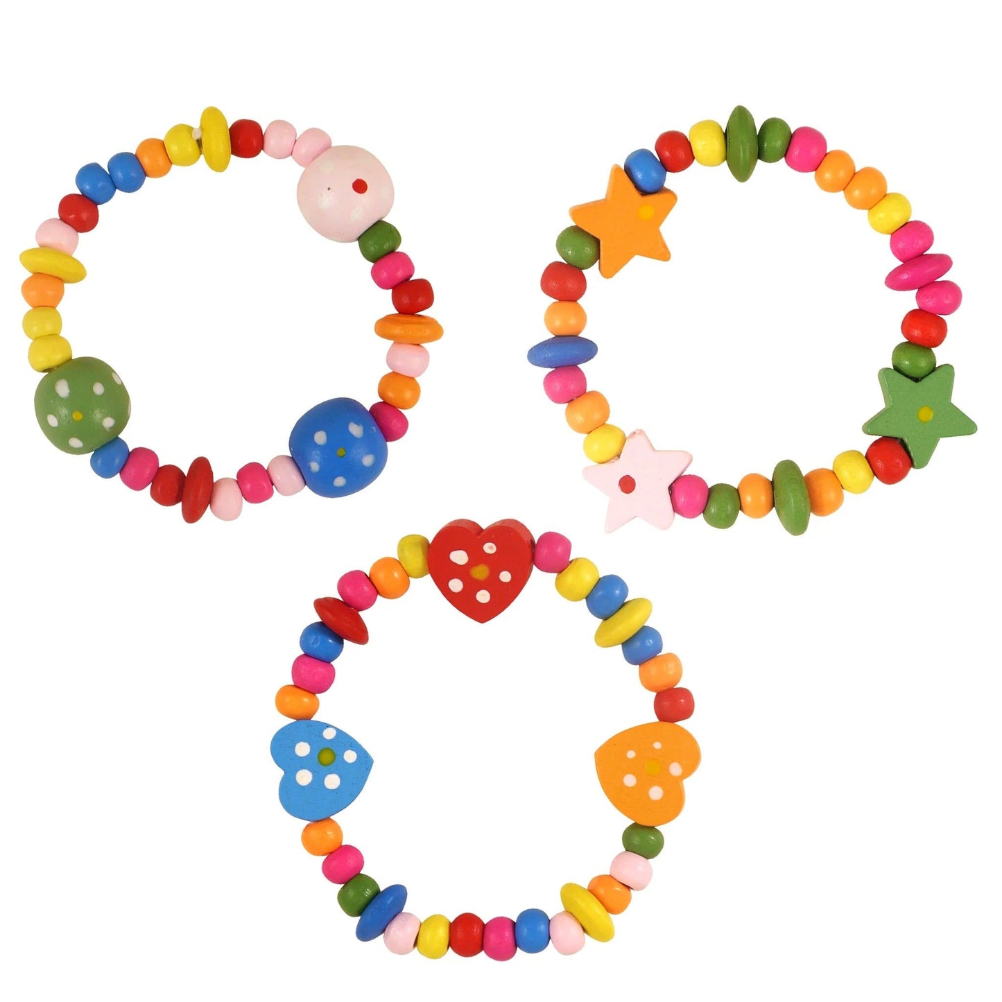 Child's Multi-coloured Wooden Beaded Bracelets - Anilas UK