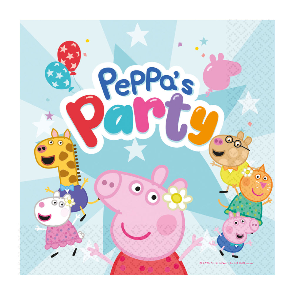 Peppa Pig Party Napkins (Pack of 16) - Anilas UK