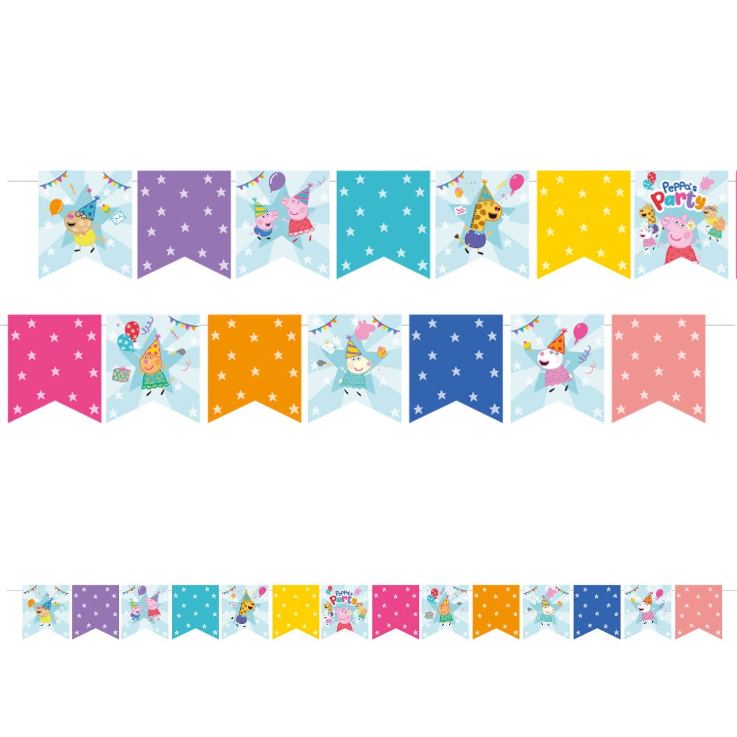 Peppa Pig Pennant Banners (2.47m) - Anilas UK