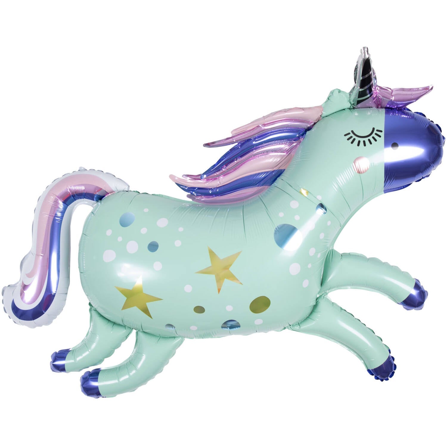 Unicorns & Rainbows Foil Birthday Party Balloon (103x71cm) - Anilas UK