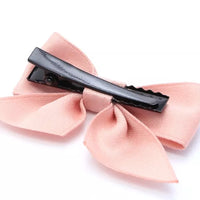 Pair of Rose Pink Bow Hair Clip 4.5cm - Anilas UK