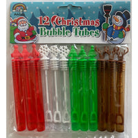12 Bubble Wands with Christmas Toppers - Anilas UK