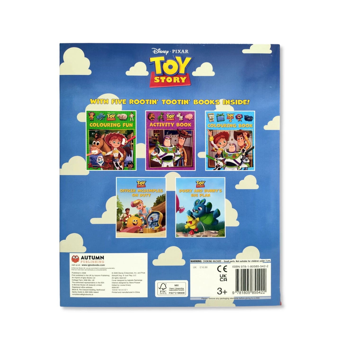 Disney Pixar Toy Story 5: Shaped Wallet containing 5 books