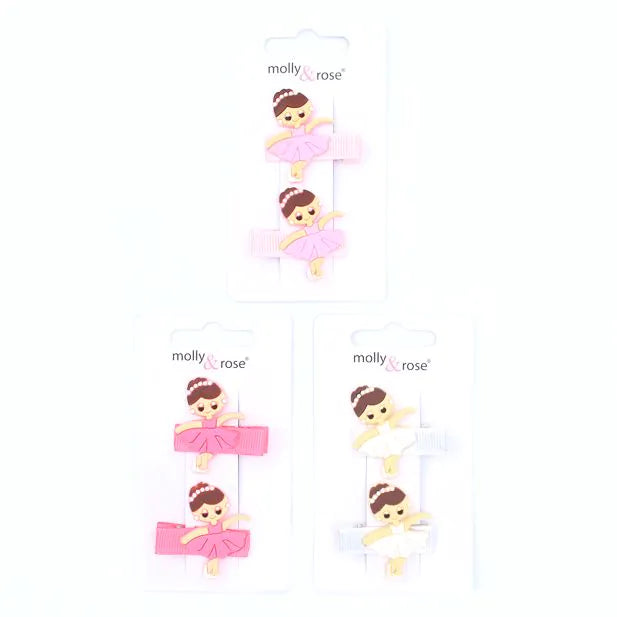 Ballerina Beak Hair Clips 3.5cm pack of 2