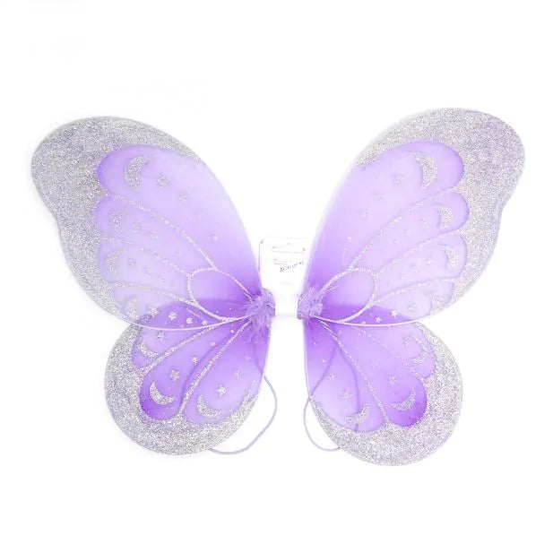 Lilac Fairy Wings with Silver Glitter Detail - Anilas UK