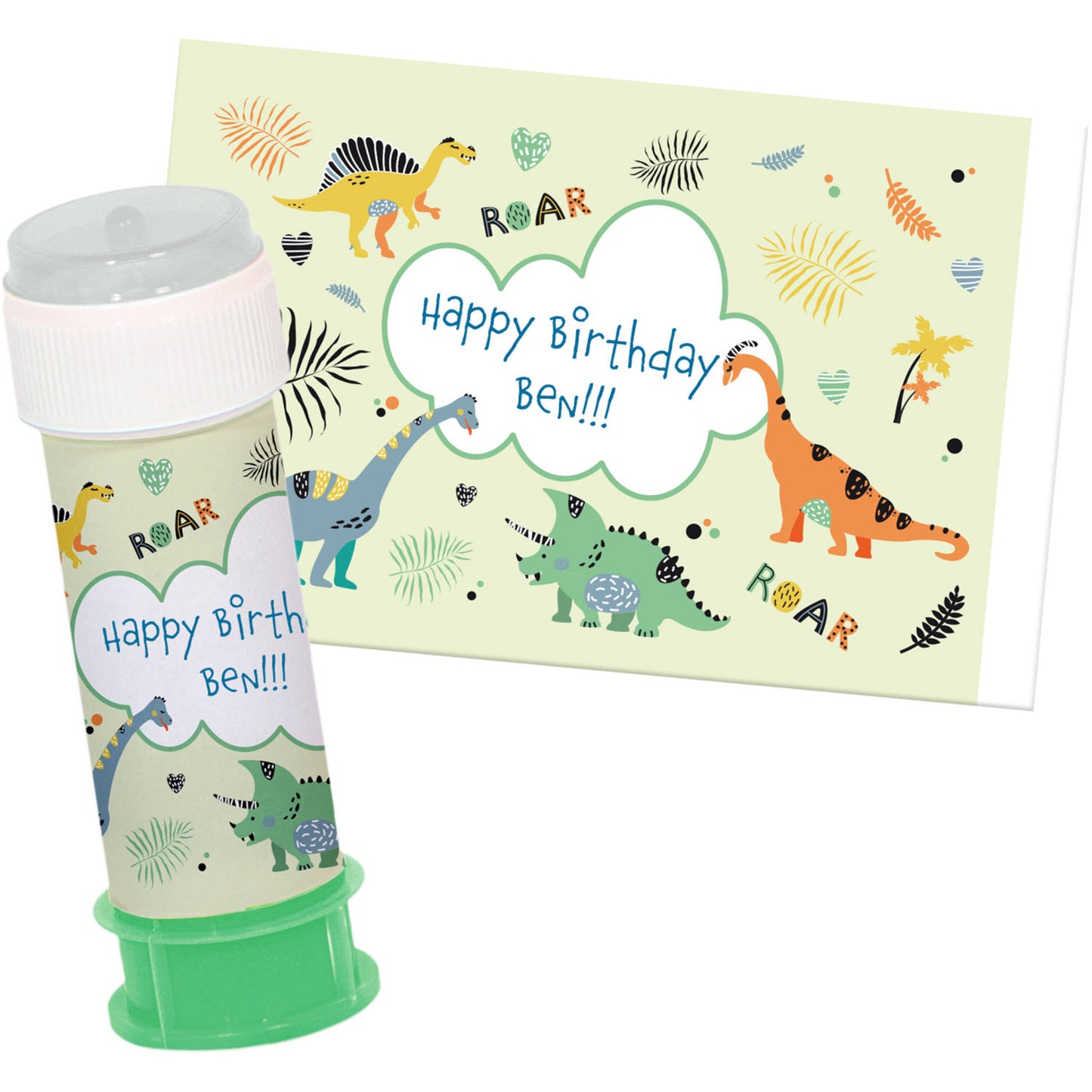 Bubbles Soap Sticker - Dino Roars (6 pieces) - Anilas UK