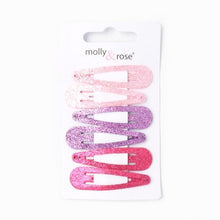 Glitter Hair Bendies Snap Clips Sleepies Hair Accessories -5cm (Pack of 6) - Anilas UK