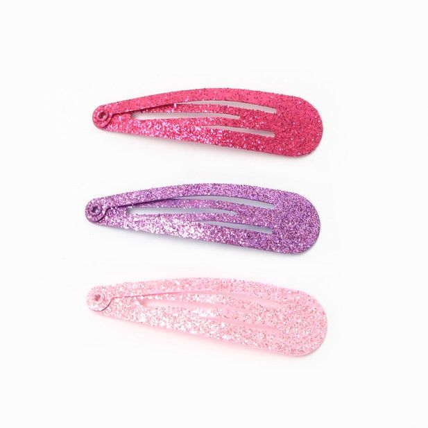 Glitter Hair Bendies Snap Clips Sleepies Hair Accessories -5cm (Pack of 6) - Anilas UK