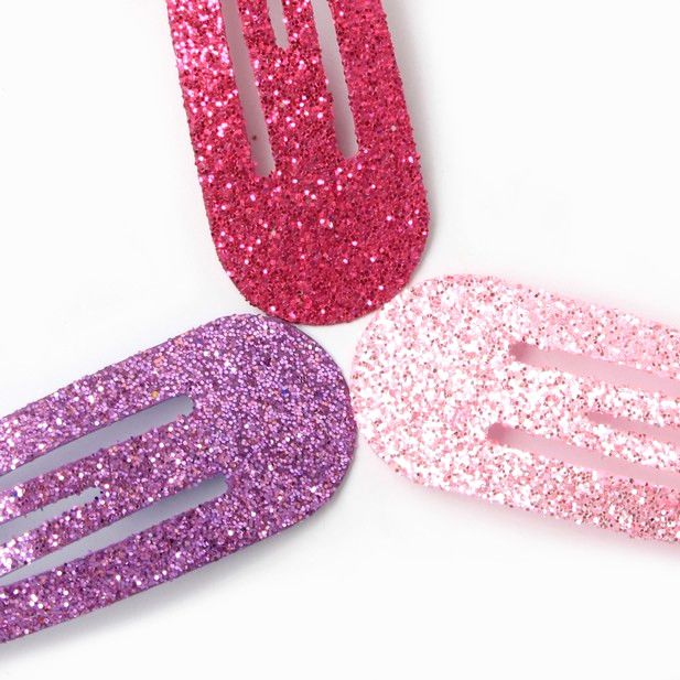 Glitter Hair Bendies Snap Clips Sleepies Hair Accessories -5cm (Pack of 6) - Anilas UK