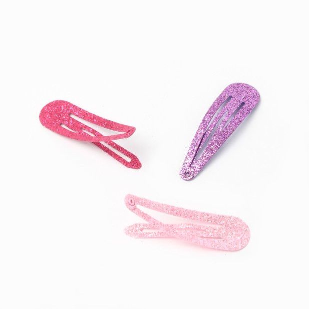 Glitter Hair Bendies Snap Clips Sleepies Hair Accessories -5cm (Pack of 6) - Anilas UK