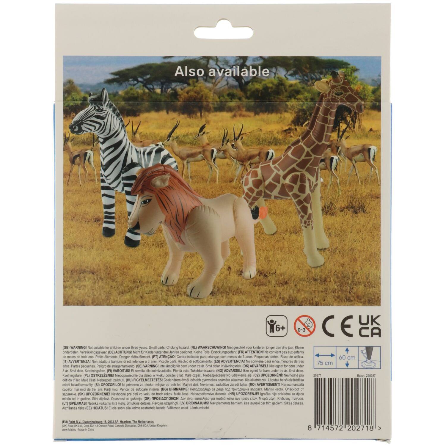 Inflatable Elephant - 60 x 75 cm - Anilas UK