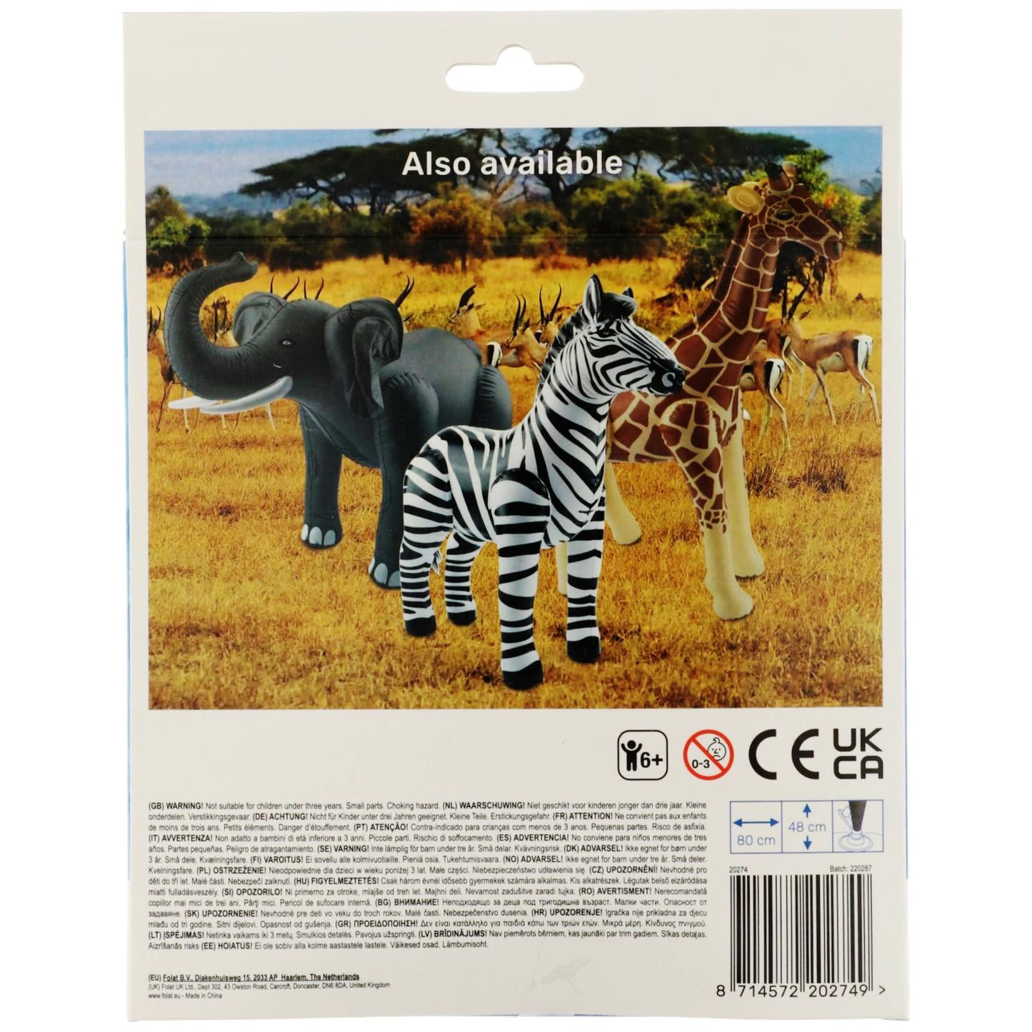 Inflatable Lion - 80 x 48 cm - Anilas UK