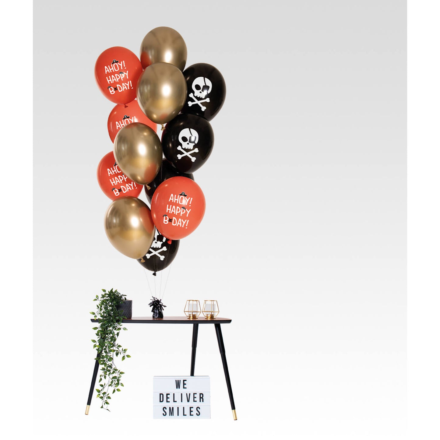 Birthday Pirate Latex Balloons 33 cm, 12 Pack