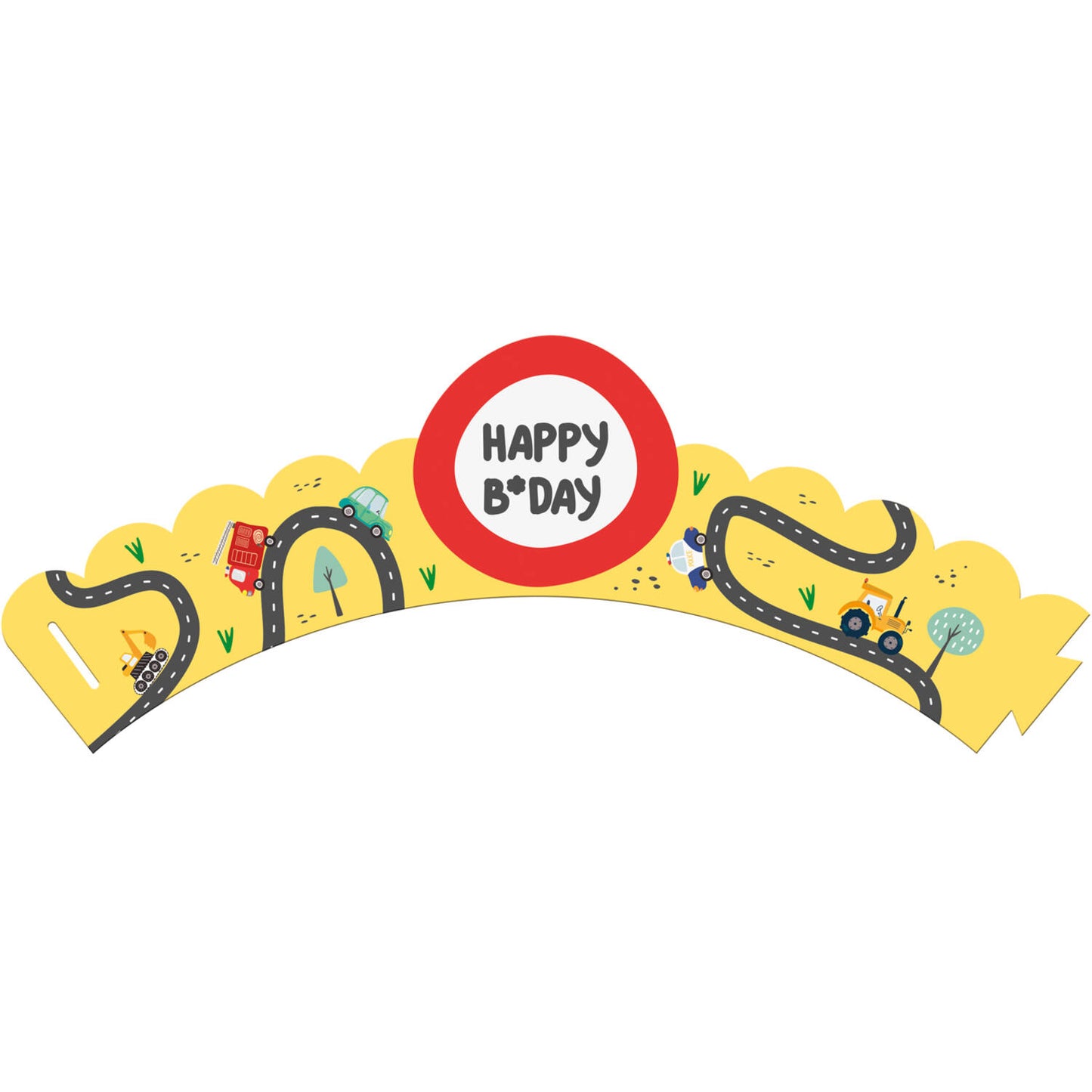 Wacky Wheels Cupcake Topper Decoration Set (6 Sets) - Anilas UK