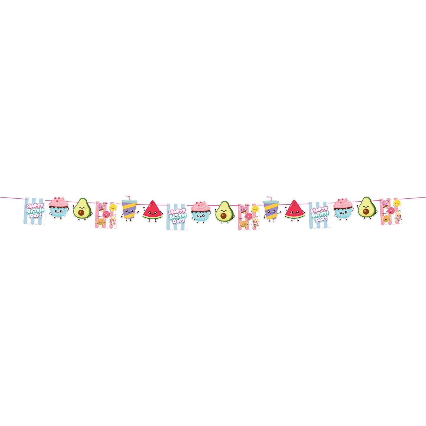 Kawaii Flag Banner, 6 m, Multicolour, FSC Paper - Anilas UK