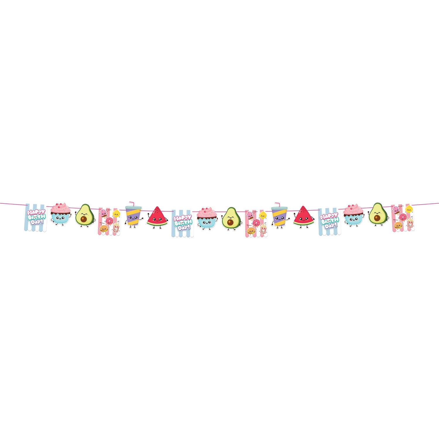 Kawaii Flag Banner, 6 m, Multicolour, FSC Paper - Anilas UK