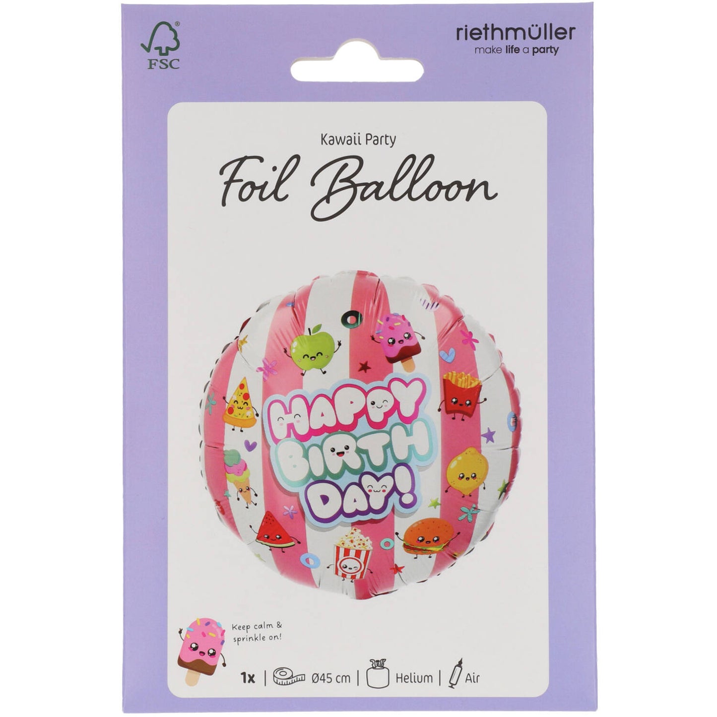 Kawaii Party Standard Foil Balloon 43cm - Anilas UK