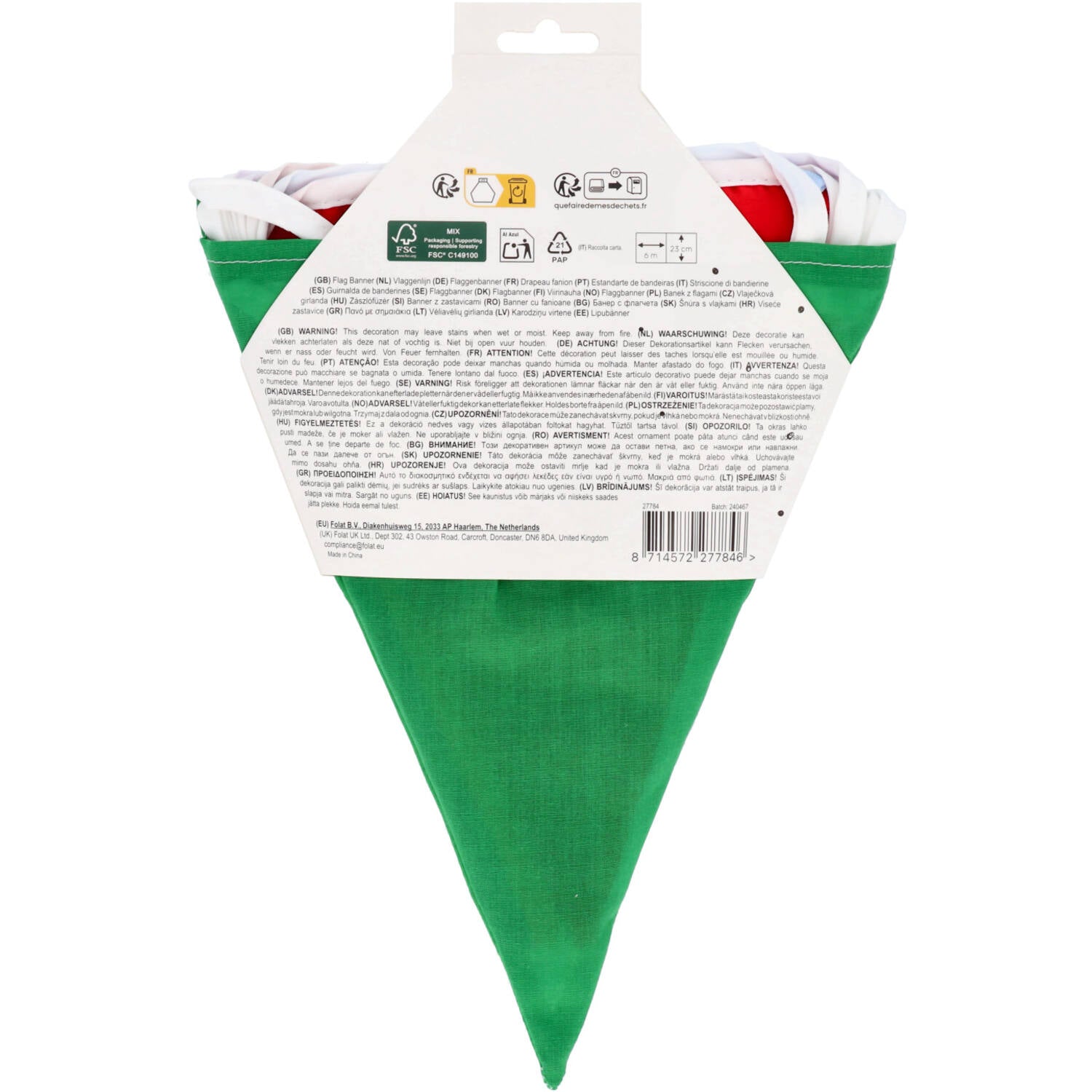 Stripetastic Reusable Fabric Bunting Banner 6m - Anilas UK