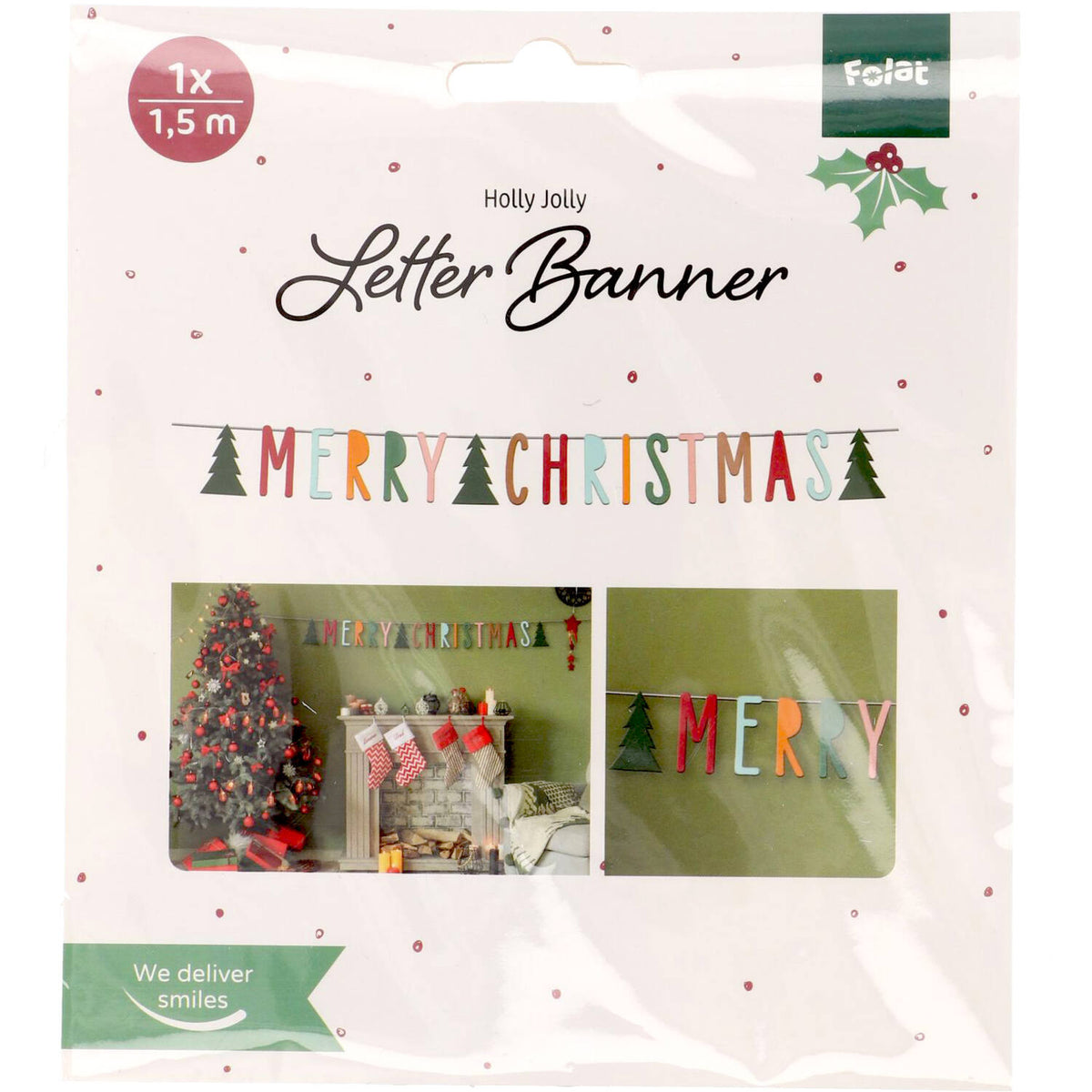 Merry Christmas Letter Banner Decoration (1.5 m)