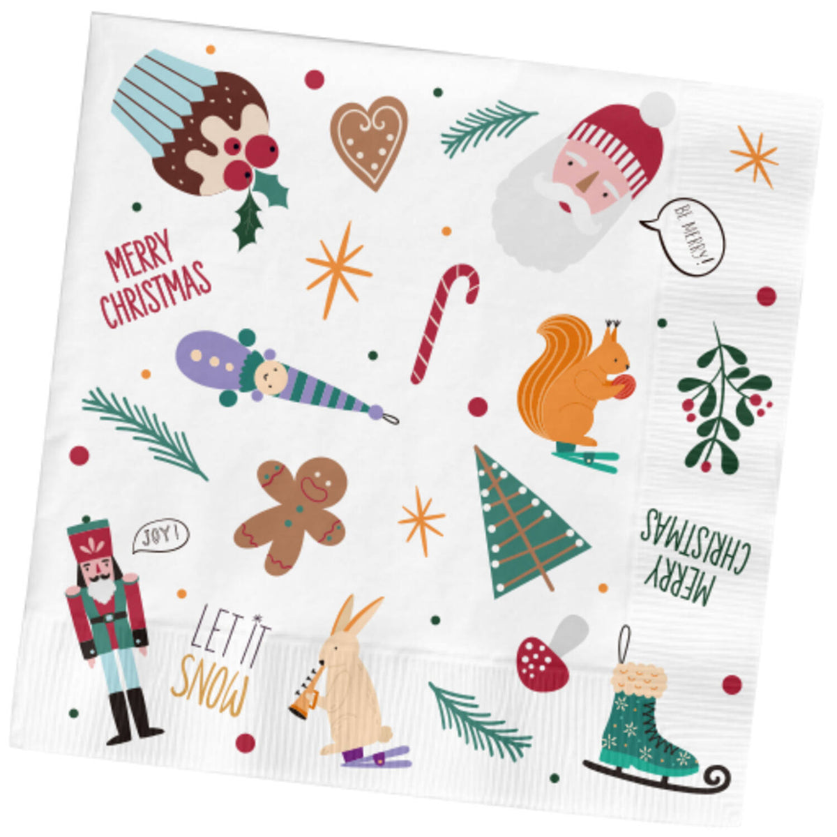 Merry Christmas Paper Napkins (Pack of 20)
