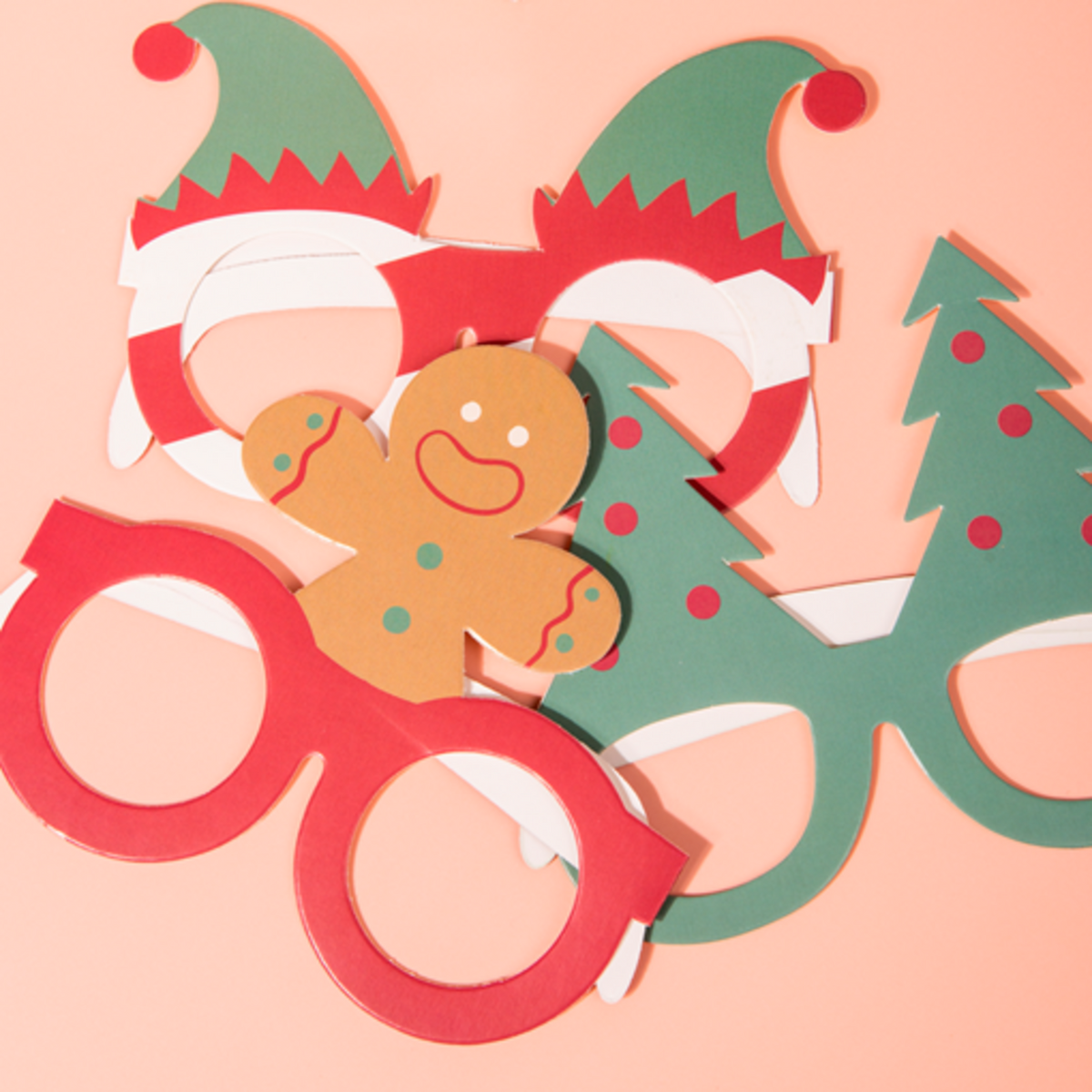 Christmas Holly Jolly Novelty Glasses (Set of 6 pieces)