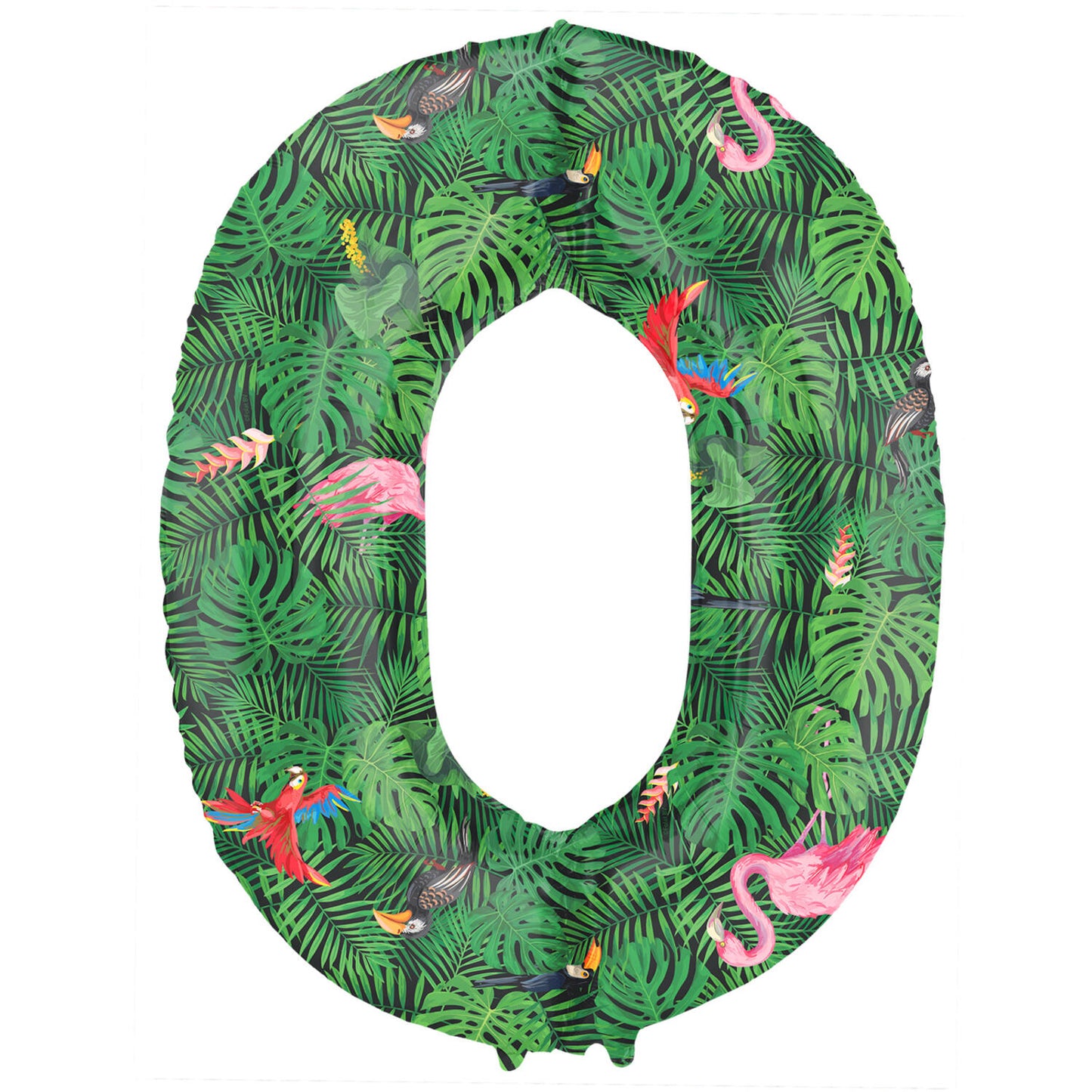 Jungle Vibe Number 0 Foil balloon, 86cm