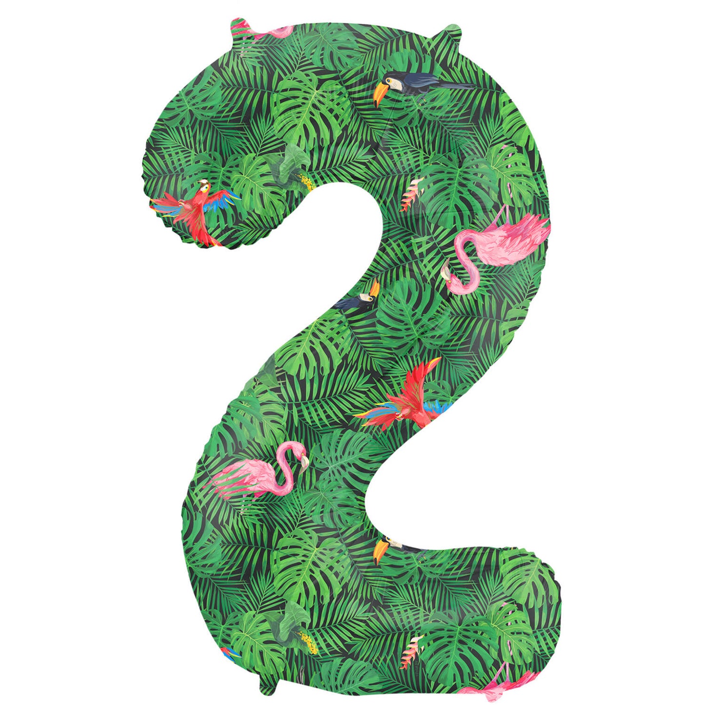 Jungle Vibe Number 2 Foil balloon, 86cm