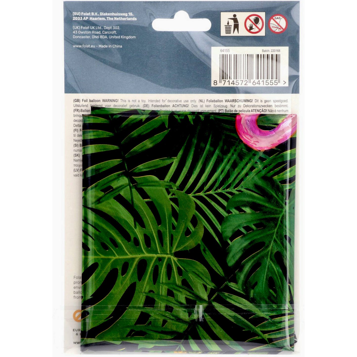 Jungle Vibe Number 5 Foil balloon, 86cm