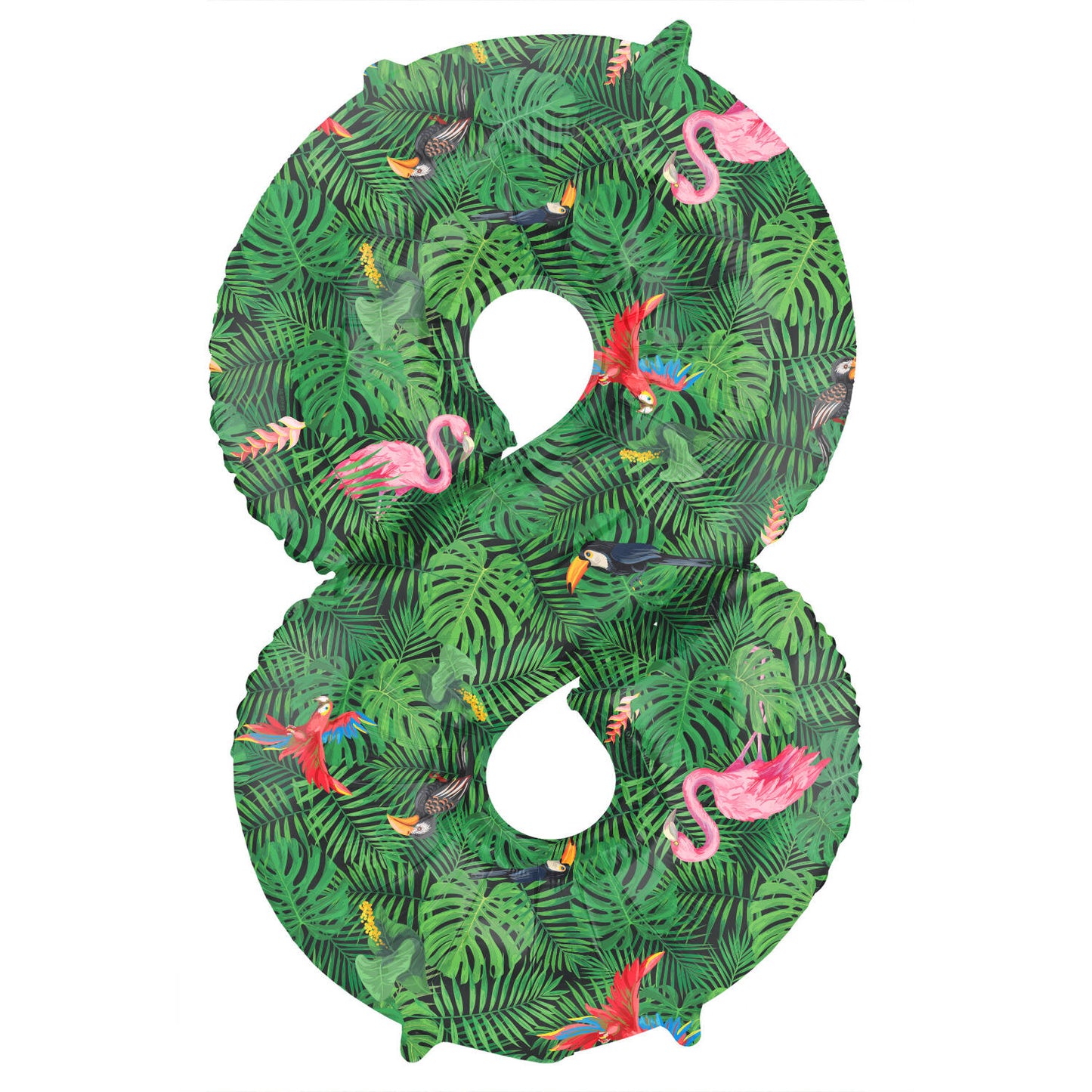 Jungle Vibe Number 8 Foil balloon, 86cm