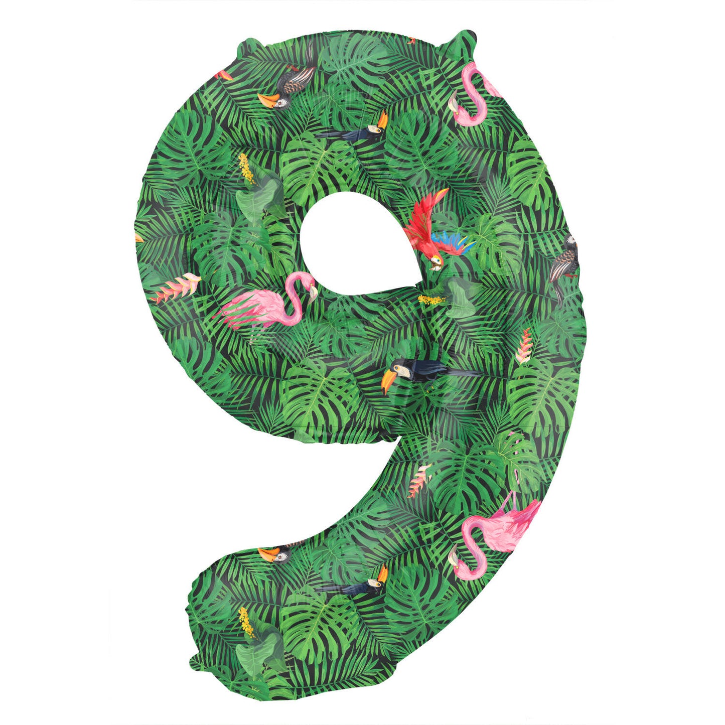 Jungle Vibe Number 9 Foil balloon, 86cm