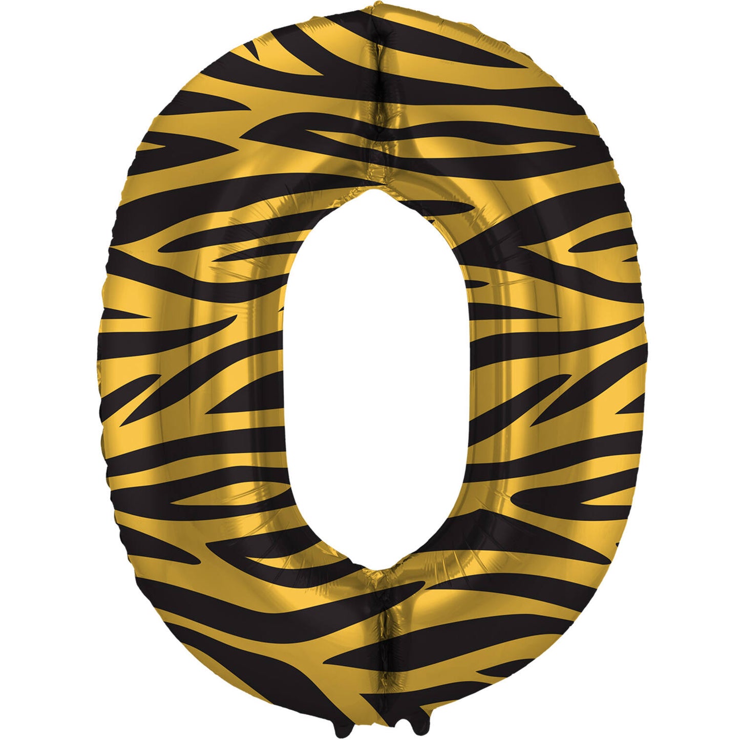 Tiger Chic Number 0 Foil balloon, 86cm