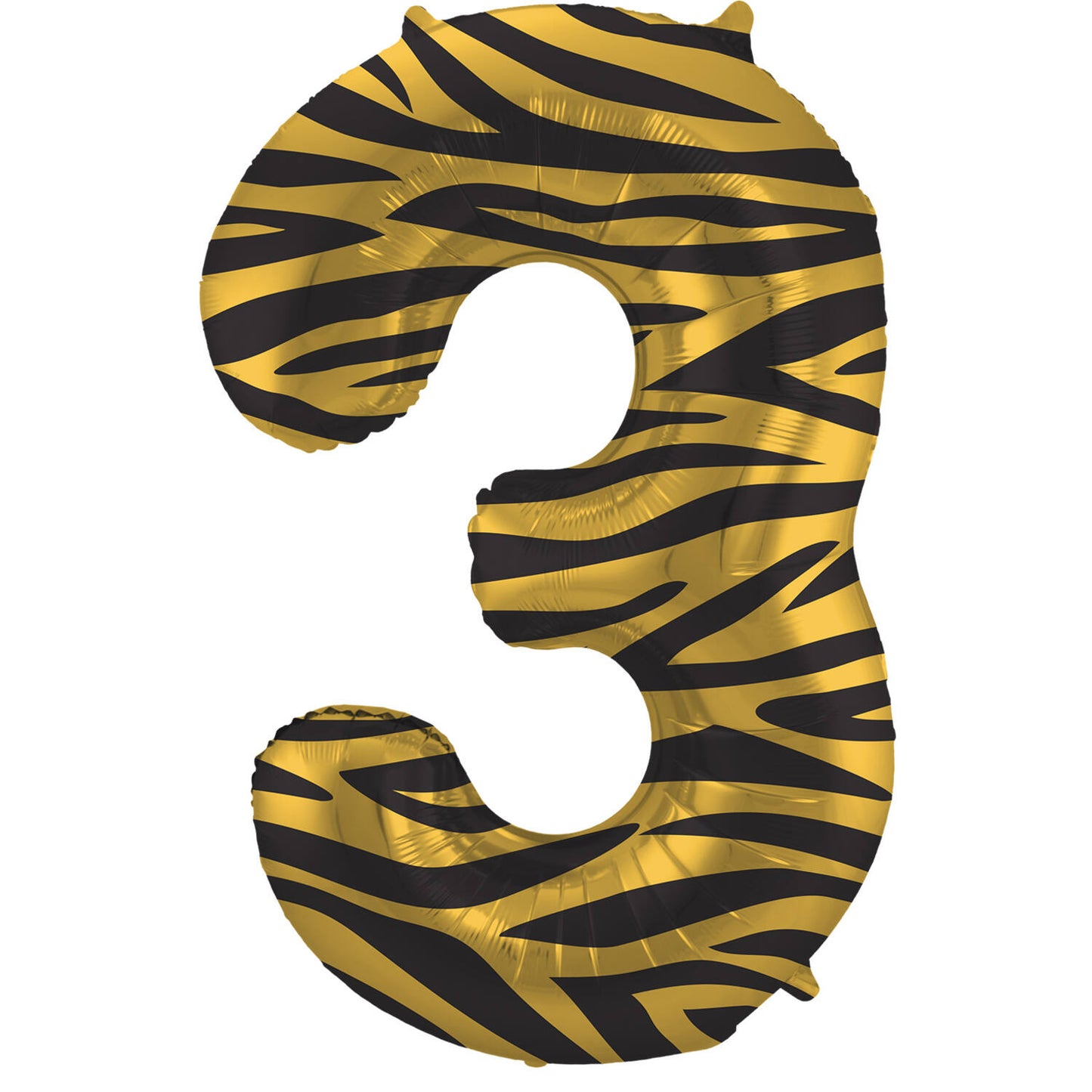 Tiger Chic Number 3 Foil balloon, 86cm