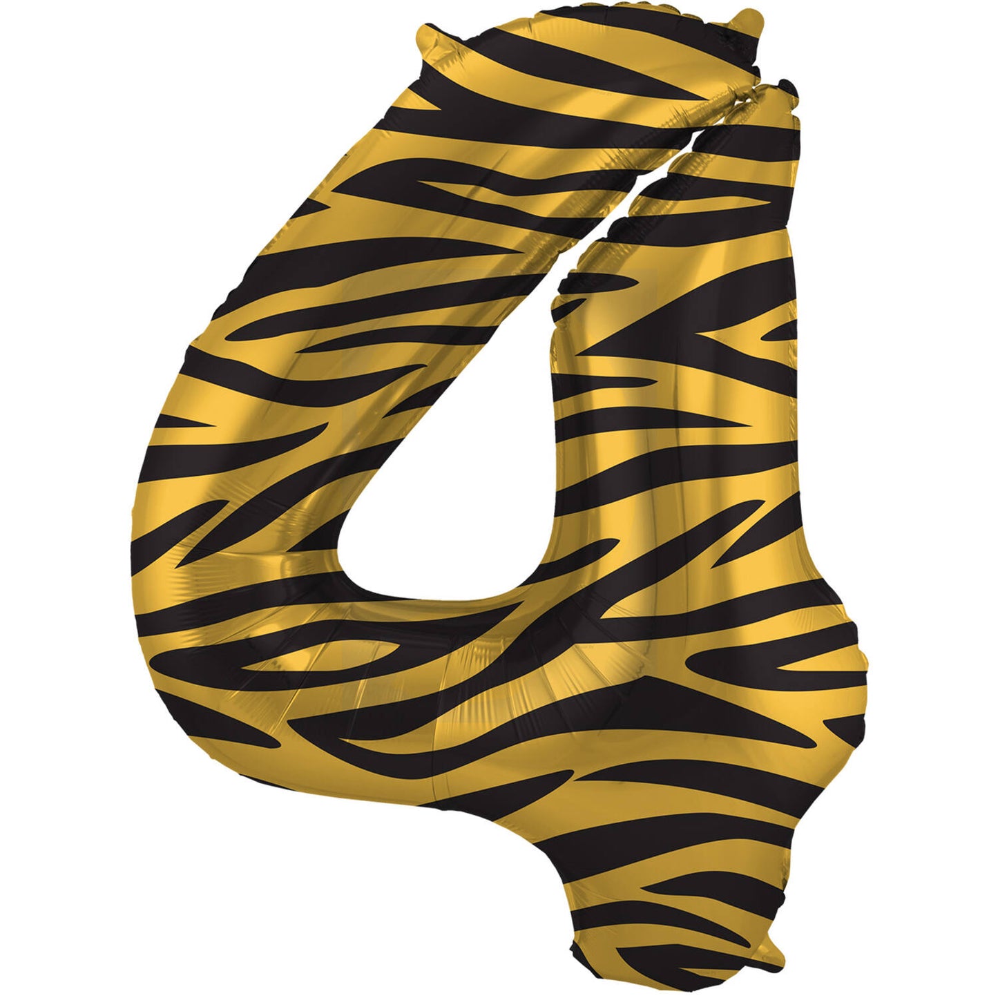 Tiger Chic Number 4 Foil balloon, 86cm
