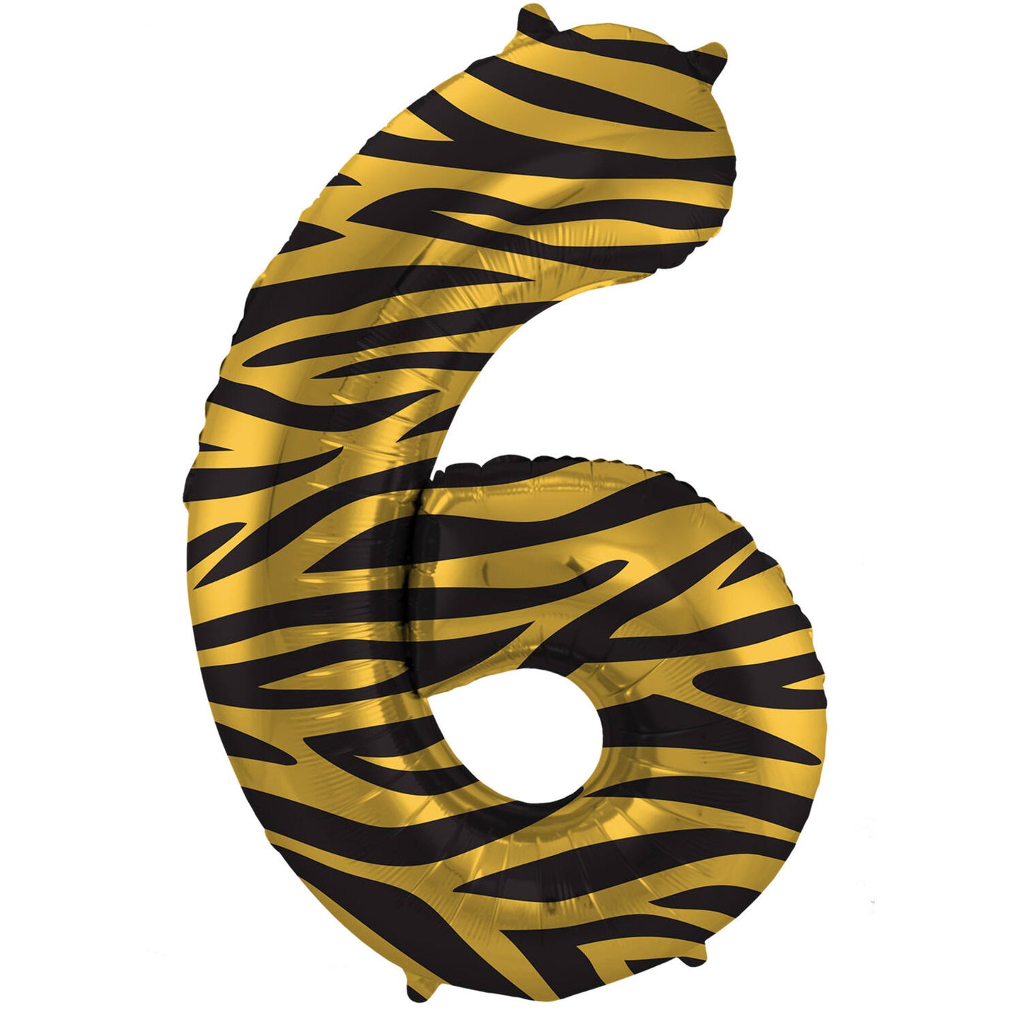 Tiger Chic Number 6 Foil balloon, 86cm