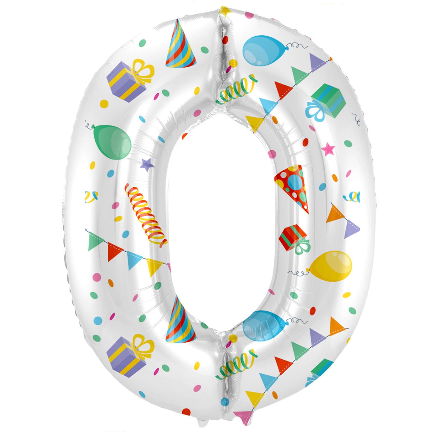 Joyful Party Number 0 Foil balloon, 86cm