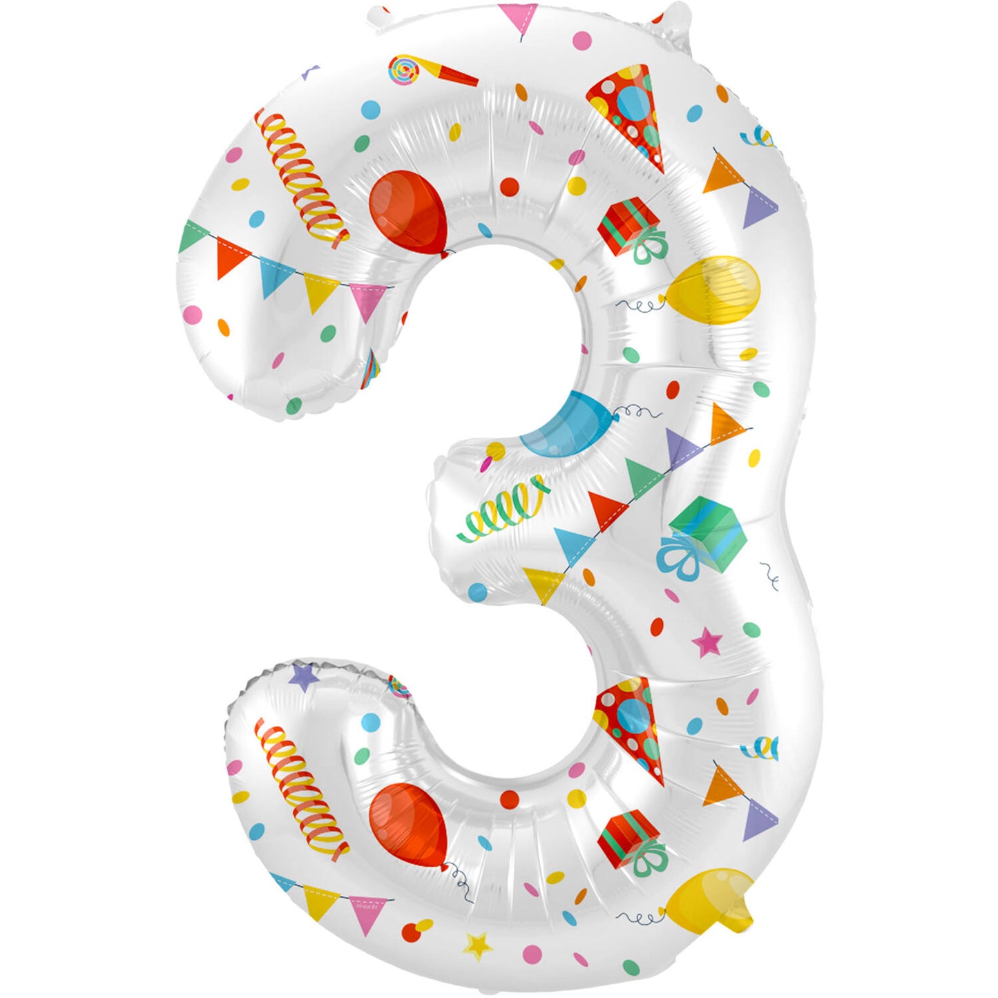 Joyful Party Number 3 Foil balloon, 86cm