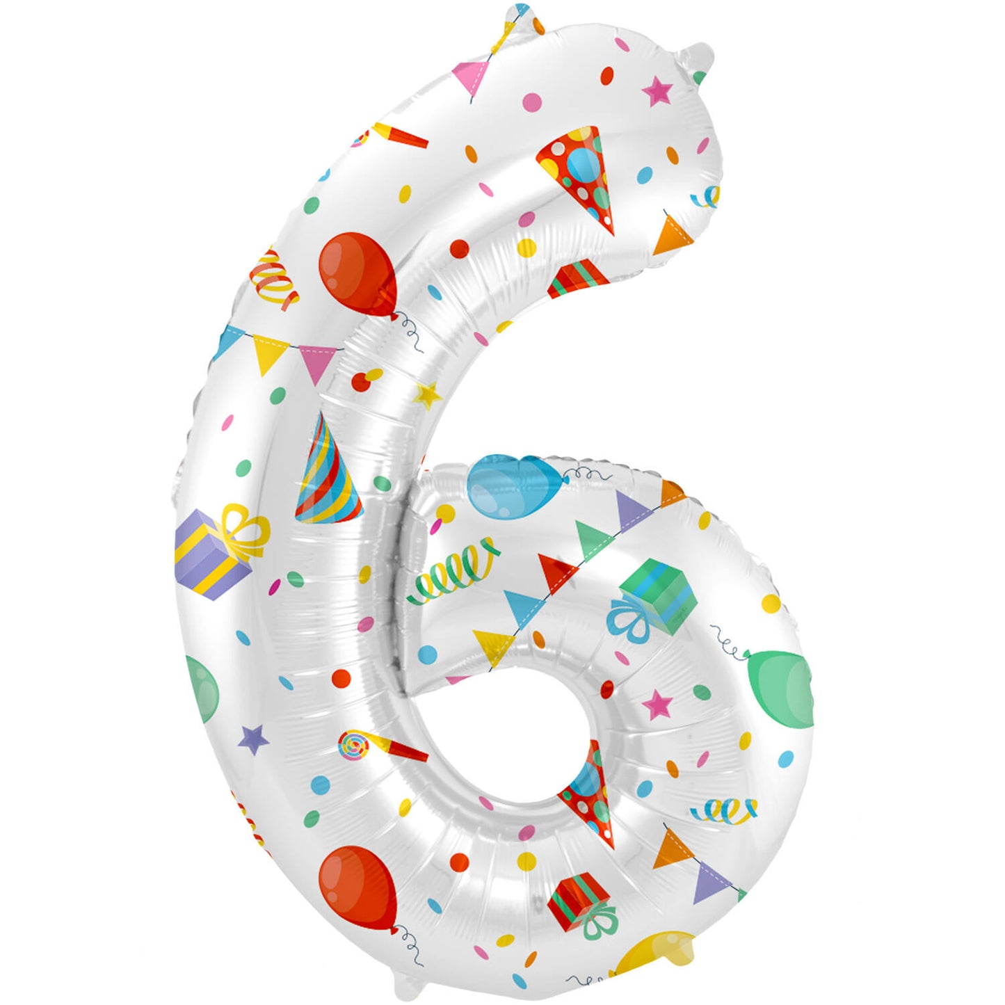 Joyful Party Number 6 Foil balloon, 86cm